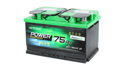 Power 75Ач L - евро пол низк, 75 Ач, обратная полярность, 272x175x175 мм, 750 Ампер — купить в Санкт-Петербурге