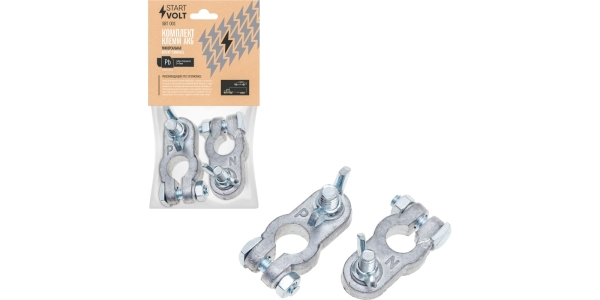 Клемма АКБ свинец гайка-барашек 8мм SBT 001 2шт