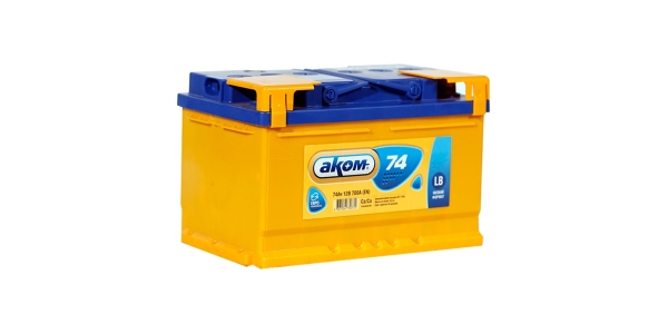 Аккумулятор Аком LB 74 обр. пол.