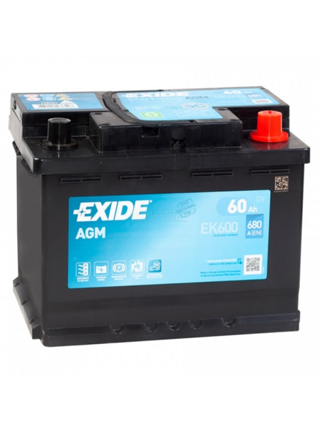 Аккумулятор Exide EK600 AGM 60 Ач