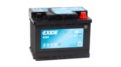 Exide EK600 Start-Stop AGM (60ач), 60 Ач, обратная полярность, 242x175x190 мм, 680 Ампер — купить в Санкт-Петербурге