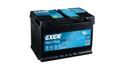 Exide EK700 Start-Stop AGM (70ач), 70 Ач, обратная полярность, 275x175x190 мм, 760 Ампер — купить в Санкт-Петербурге
