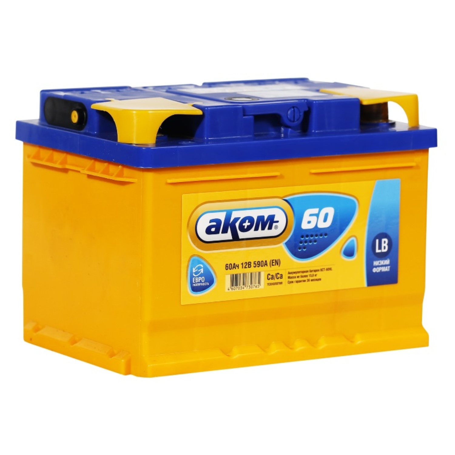 Аком LB 60 обр. пол., 60 Ач, обратная полярность, 242x175x175 мм, 590 Ампер — купить в Санкт-Петербурге