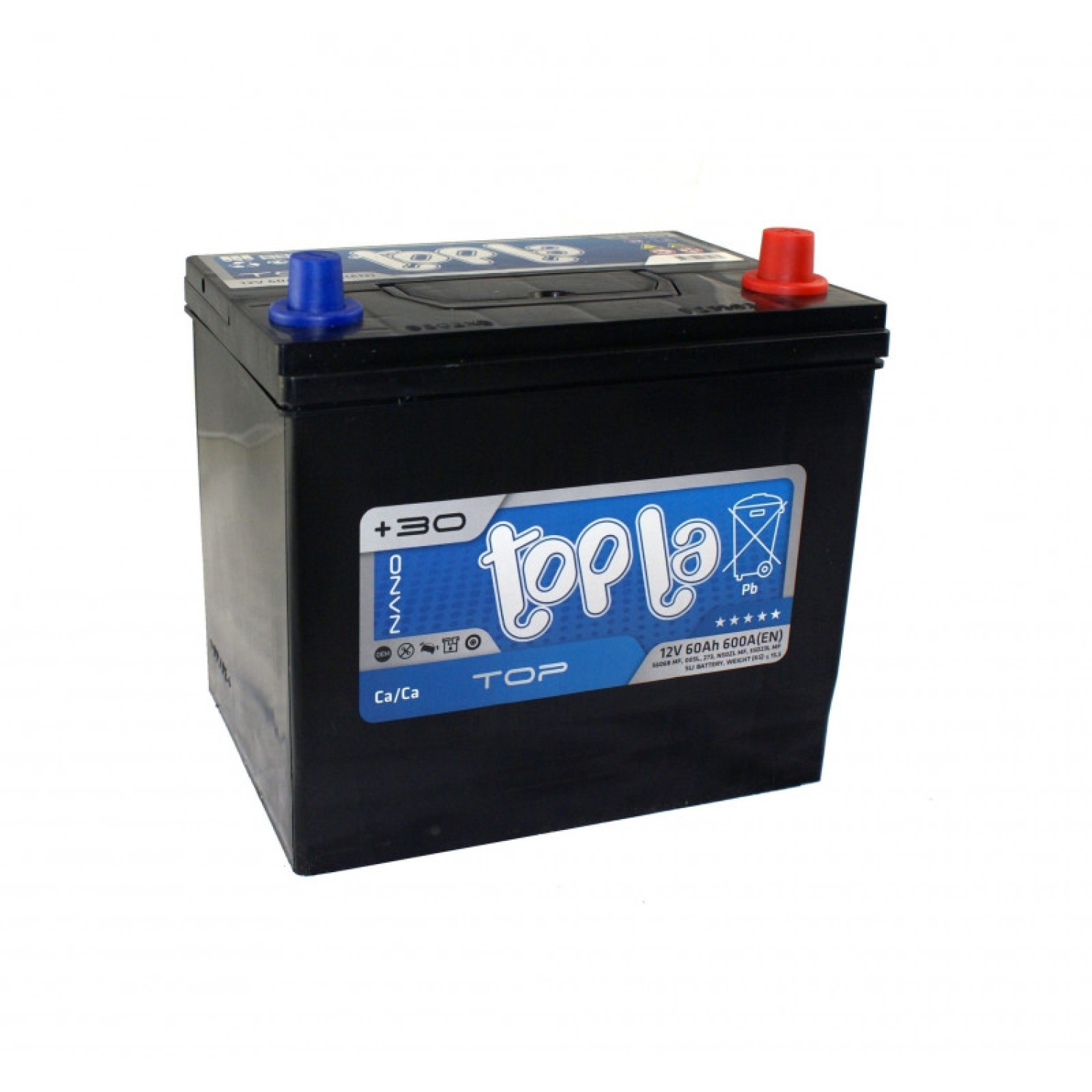 Topla 60e Top JIS 56068 SMF TT60J (118861), 60 Ач, обратная полярность, 230x173x220 мм, 600 Ампер — купить в Санкт-Петербурге