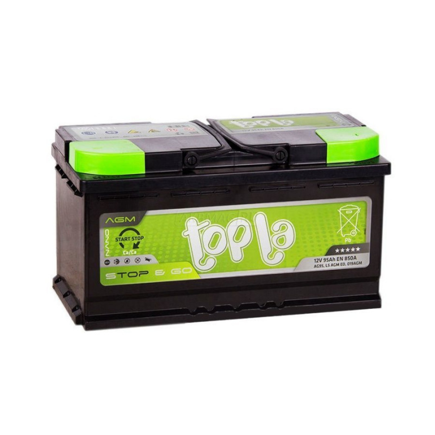 Topla AGM 95R 95 Ач (114090|L5 AGM ED|TAG95), 95 Ач, обратная полярность, 353x175x190 мм, 850 Ампер — купить в Санкт-Петербурге