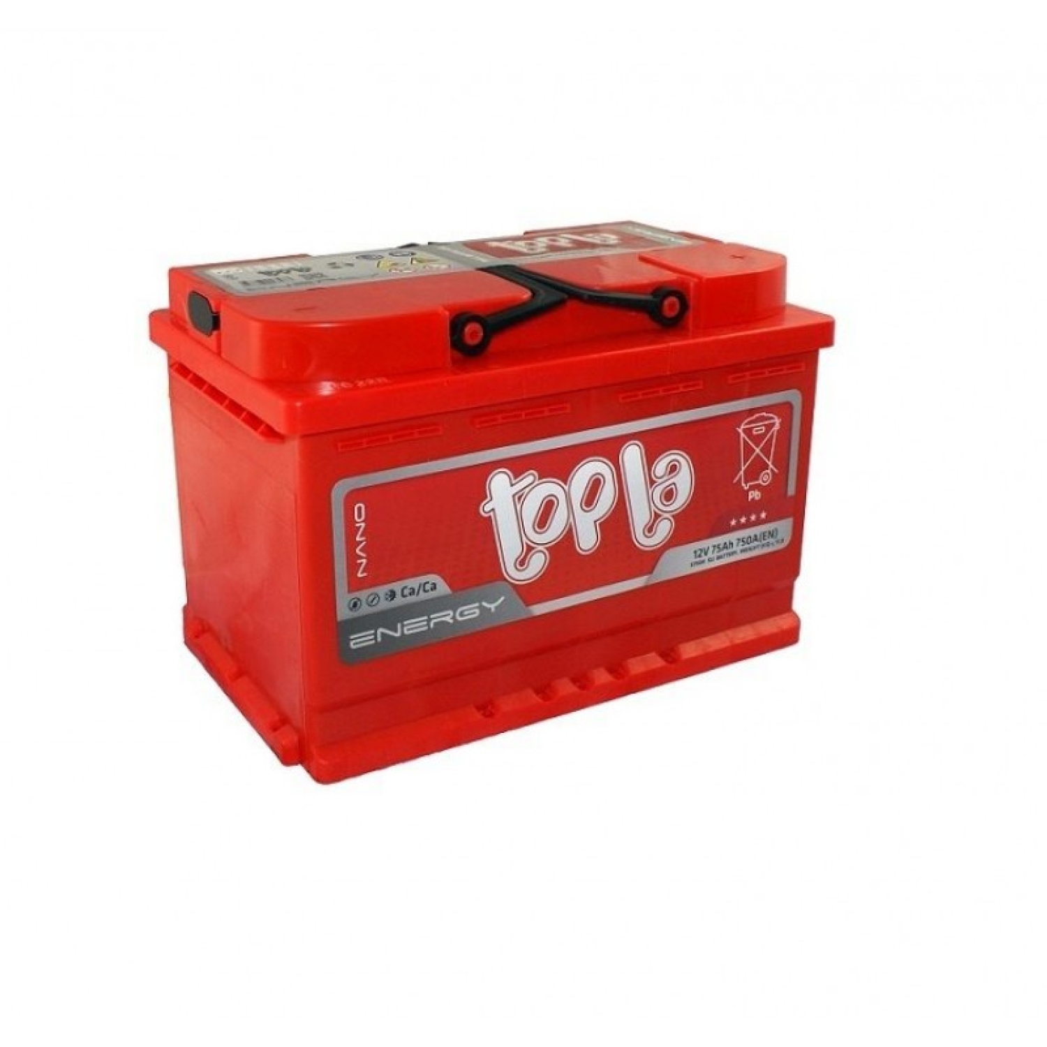 Topla 75е Energy 57412 E75 (108275) L3, 75 Ач, обратная полярность, 275x175x190 мм, 750 Ампер — купить в Санкт-Петербурге