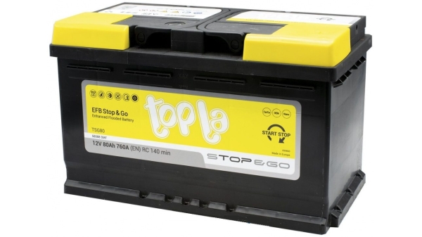 Аккумулятор Topla 80e EFB 58088 SMF TSG80 (112080)