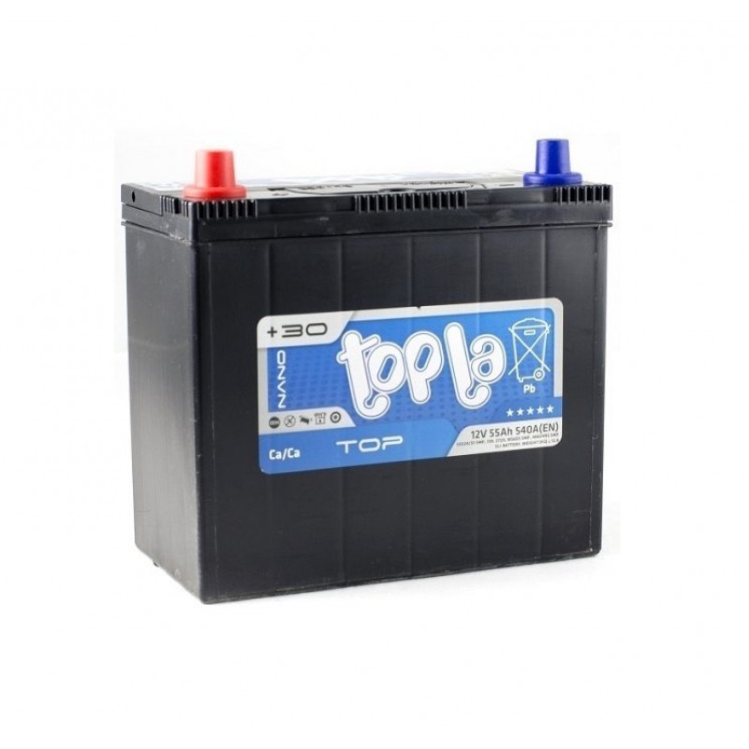 Topla 55 Top JIS 55524|51 SMF TT55JX (118355) B24R, 55 Ач, прямая полярность, 207x175x190 мм, 490 Ампер — купить в Санкт-Петербурге