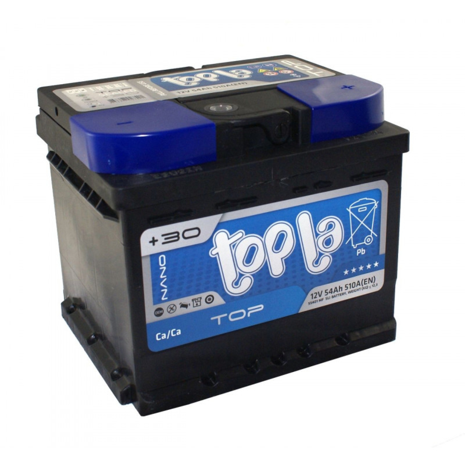 Topla 54e Top 55401 SMF TT54 (118654) L1B, 54 Ач, обратная полярность, 207x175x175 мм, 510 Ампер — купить в Санкт-Петербурге