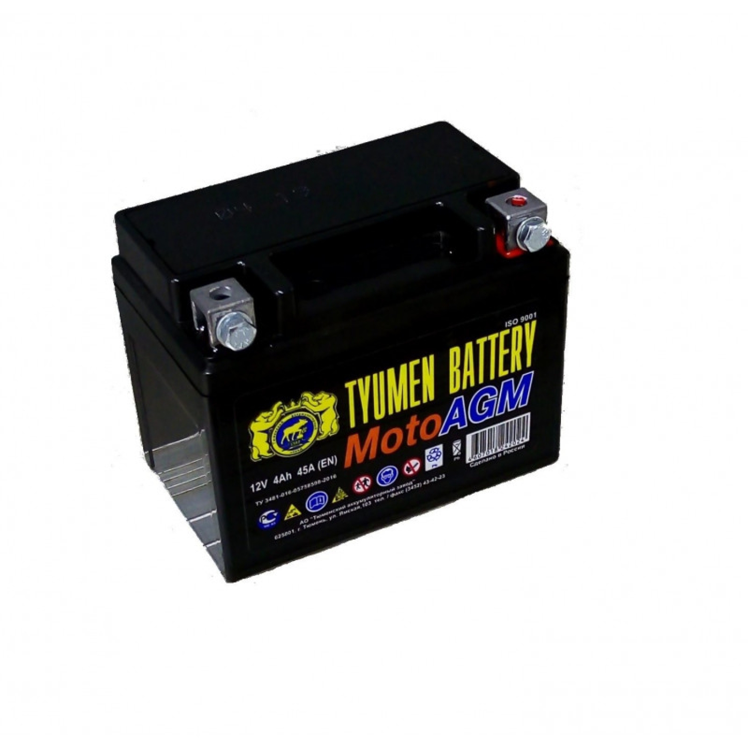 Аккумулятор Tyumen 6МТС-4 AGM 4Ahобр. пол. — купить в Санкт-Петербурге