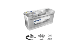 Varta Silver AGM 105Ач 605 901 095 H15, 105 Ач, обратная полярность, 393x175x190 мм, 950 Ампер — купить в Санкт-Петербурге