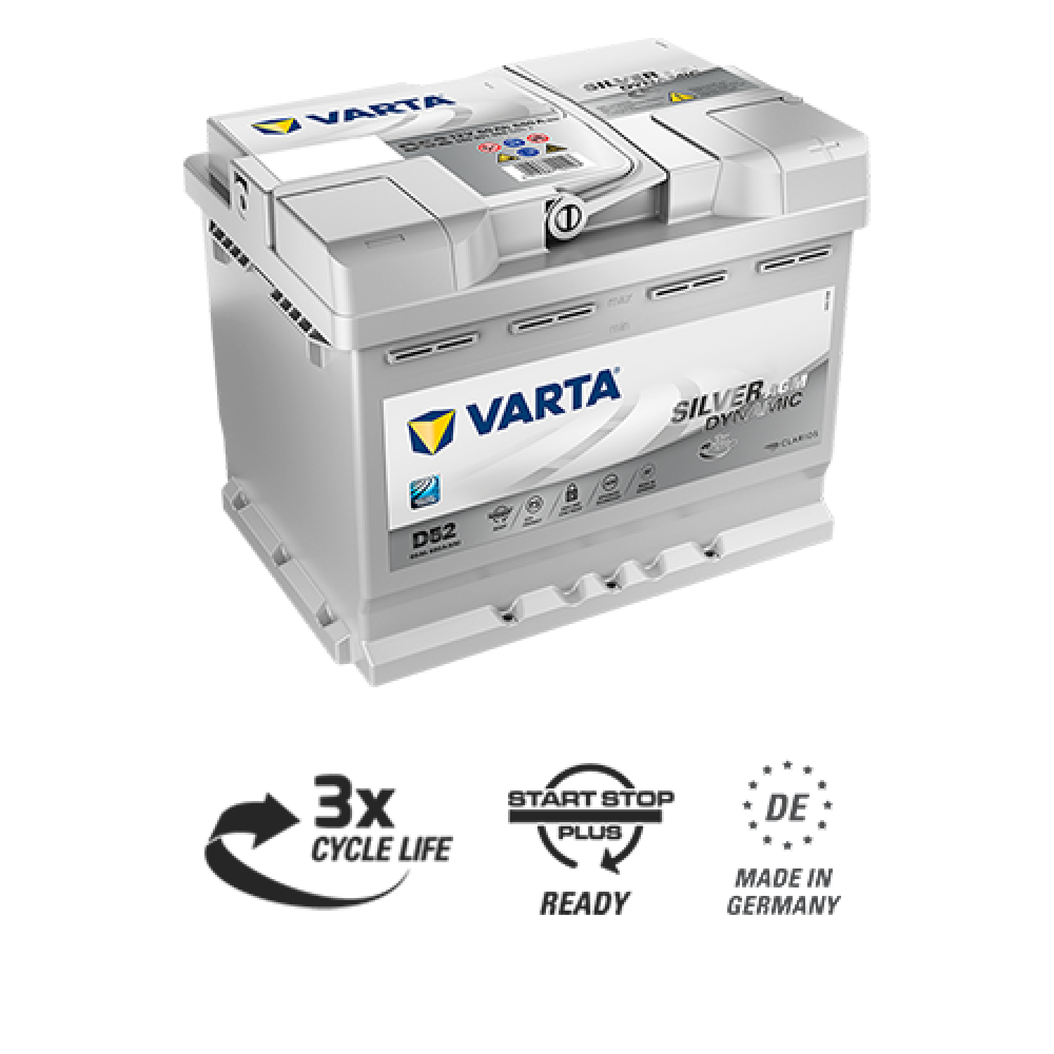 Varta Silver AGM 60e 560 901 068 D52/A8, 60 Ач, обратная полярность, 242x175x190 мм, 680 Ампер — купить в Санкт-Петербурге