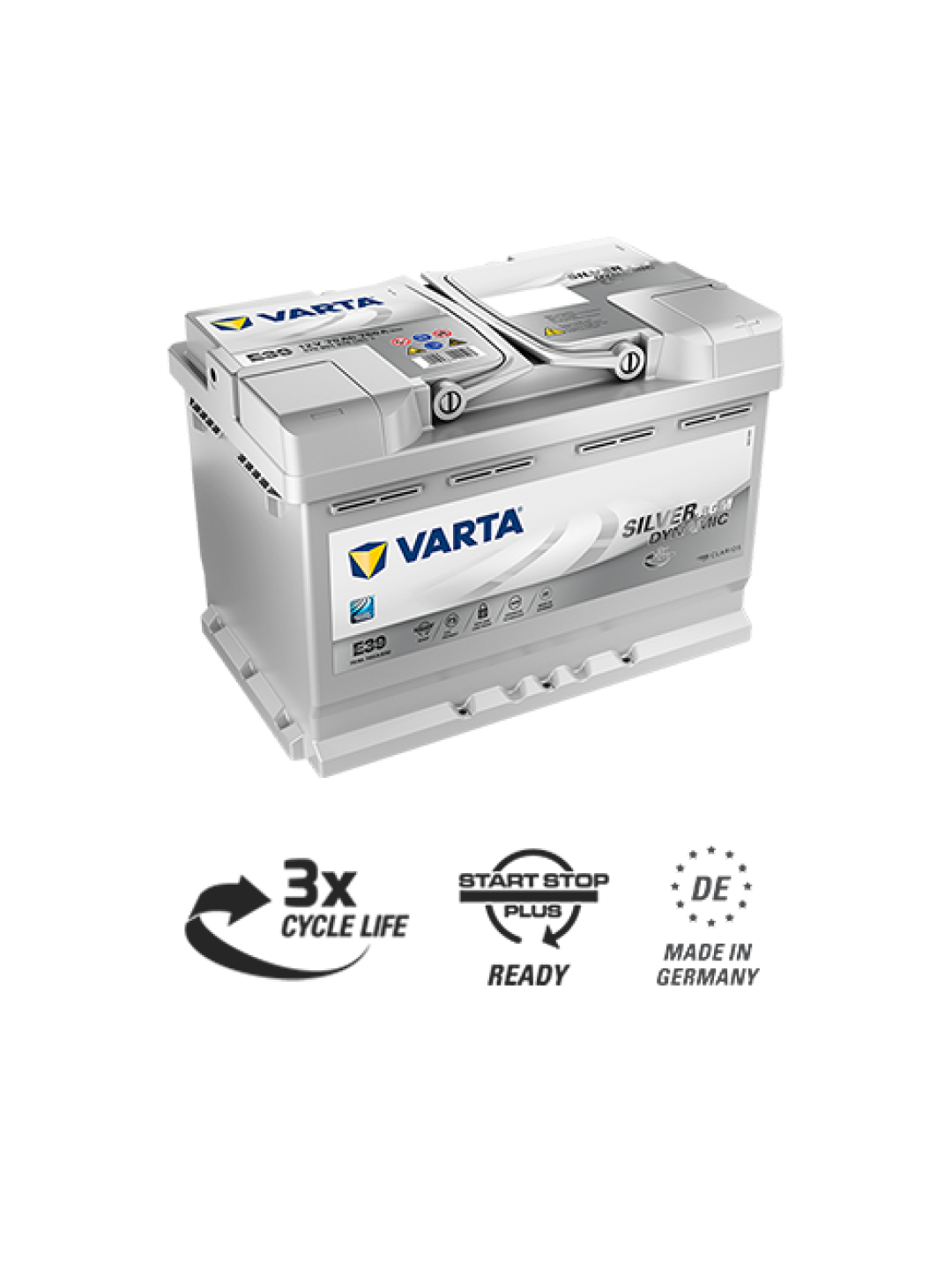 Аккумулятор Varta Silver AGM 70 Ач 570 901 076 E39/A7