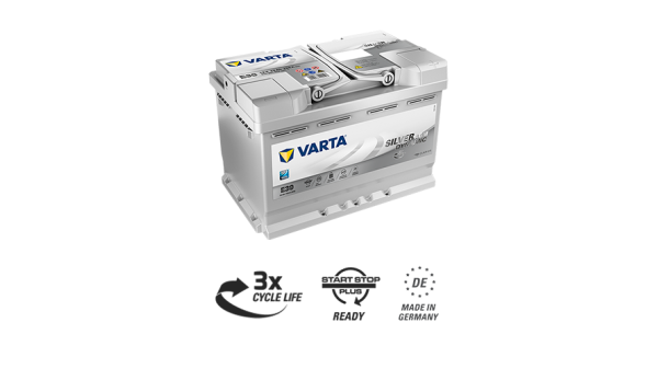 Аккумулятор Varta Silver AGM 70е 570 901 076 E39/A7