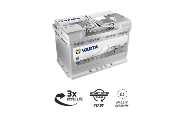 Аккумулятор Varta Silver AGM 70е 570 901 076 E39/A7