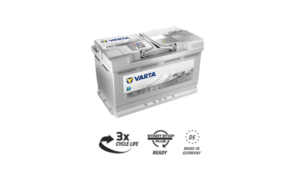 Аккумулятор Varta Silver AGM 80е 580 901 080 F21/A6