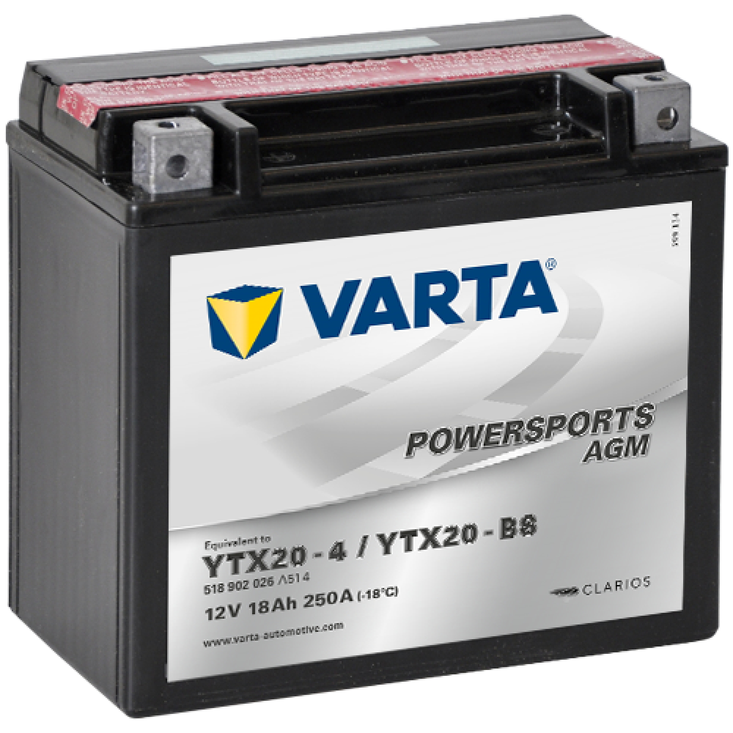 Аккумулятор 18Ah Varta 12V 518 902 026 A514 AGM
