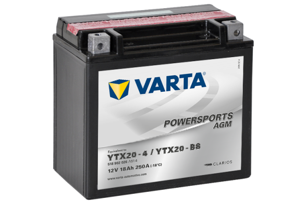 Аккумулятор 18Ah Varta 12V 518 902 026 A514 AGM
