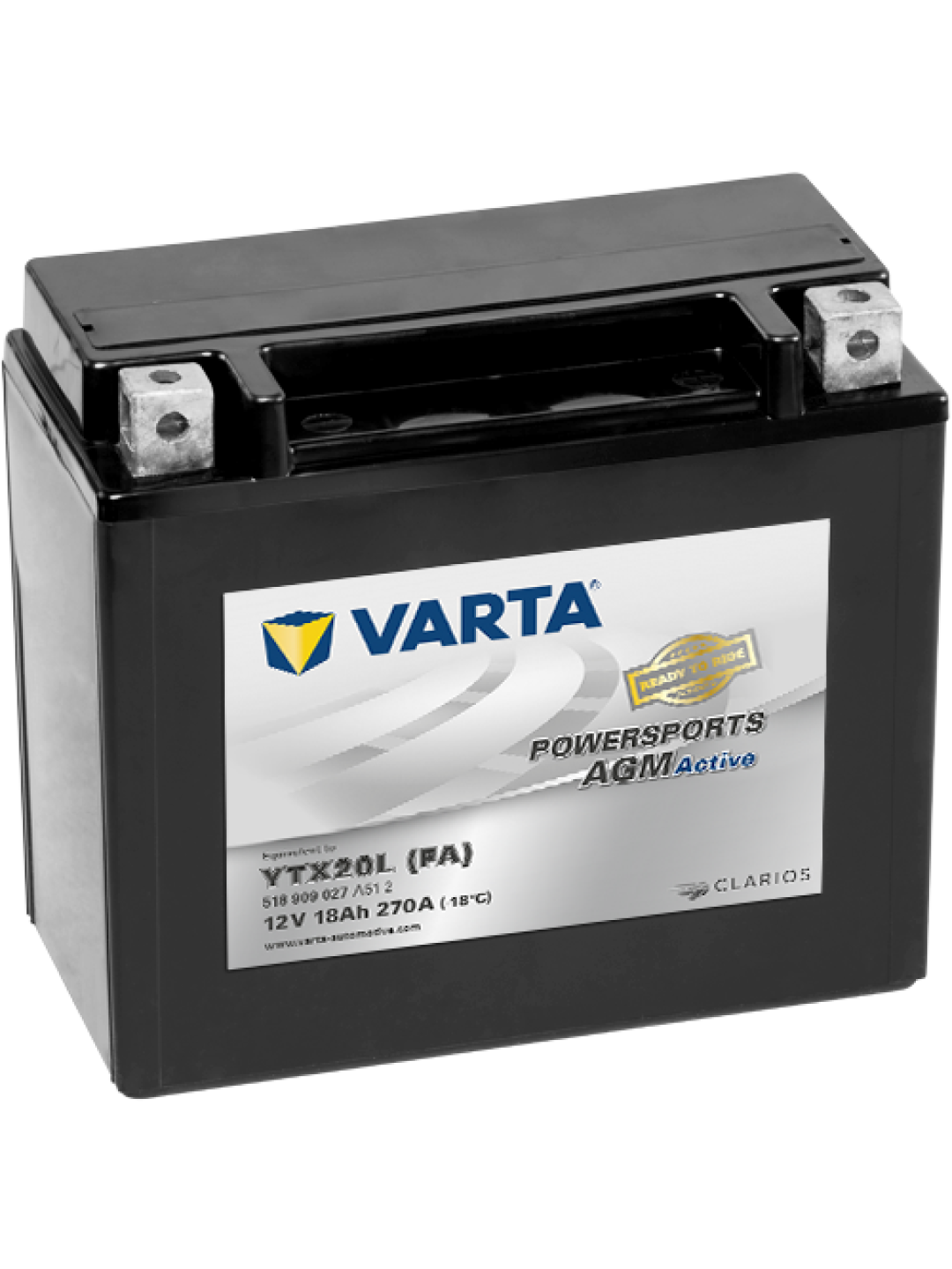 18Ah Varta 12V 518 909 027 A512 AGM зал.
