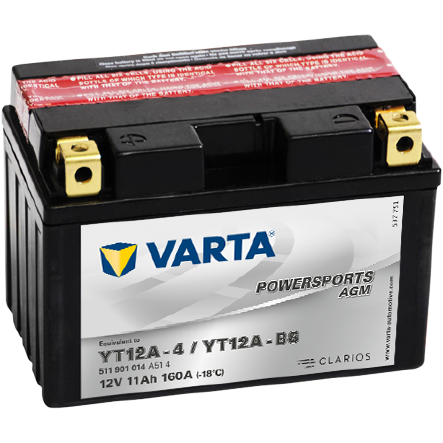 Аккумулятор 11Ah Varta 12V 511 901 014 A514 AGM