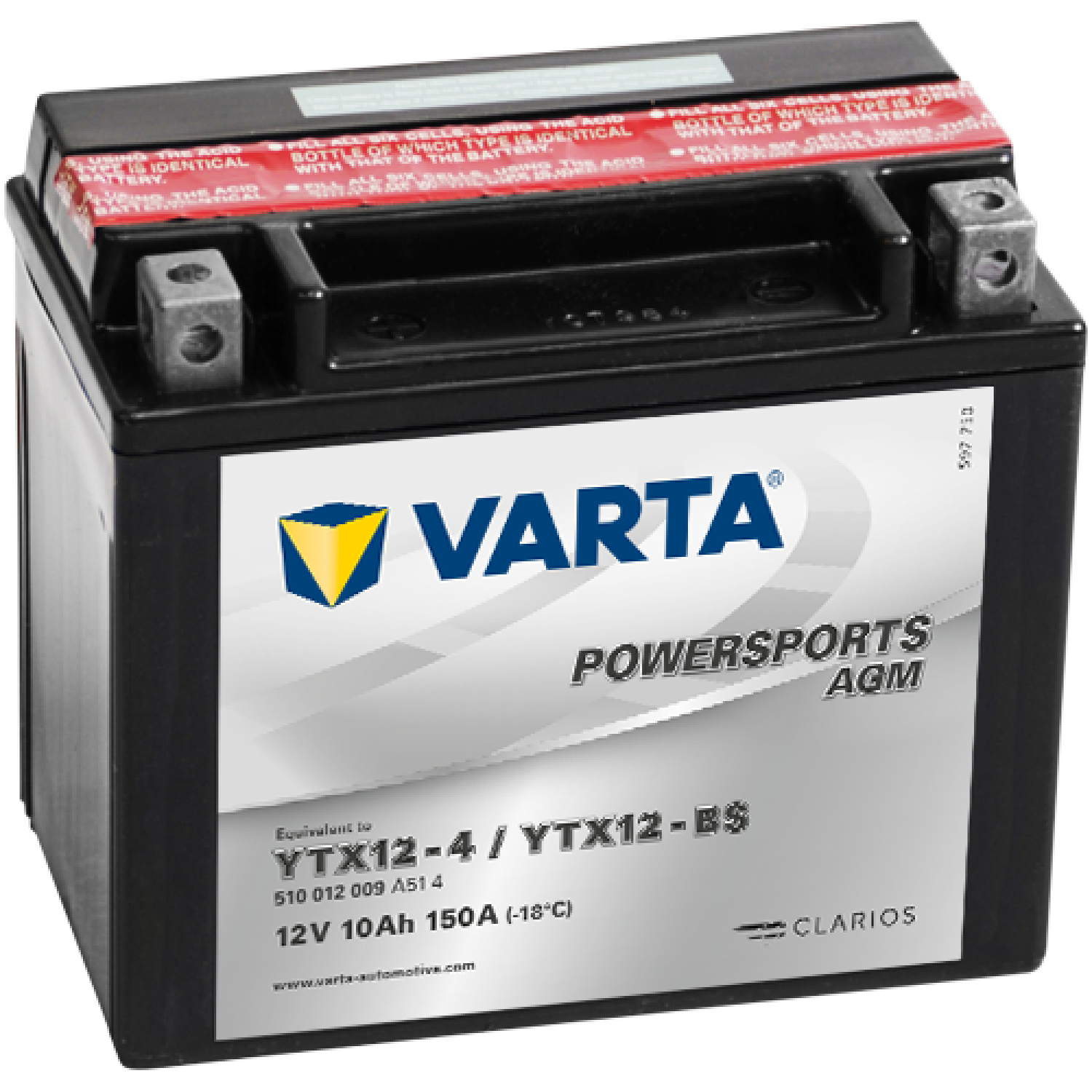 Аккумулятор 10Ah Varta 12V 510 012 009 A514 AGM