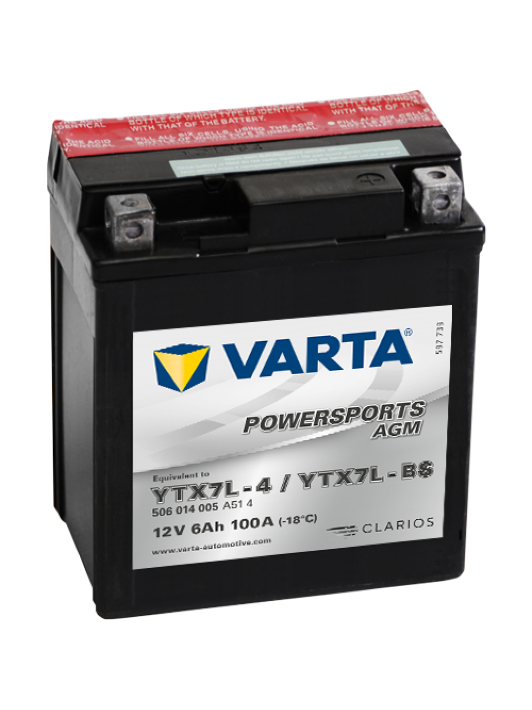 6Ah Varta 12V 506 014 005 A514 AGM