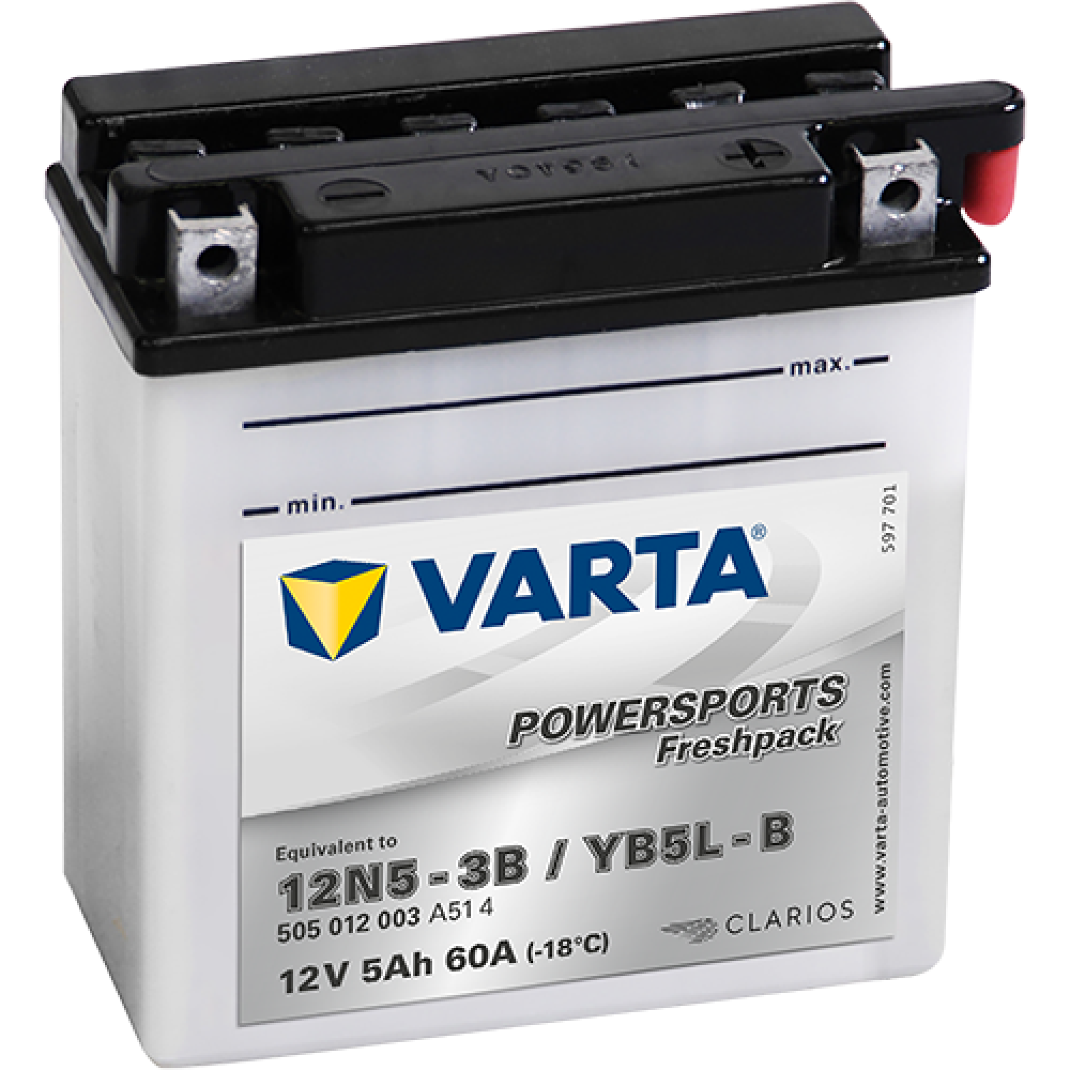 Аккумулятор 5Ah Varta 12V 505 012 003 A514 FP