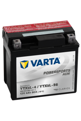 4Ah Varta 12V 504 012 003 A514 AGM