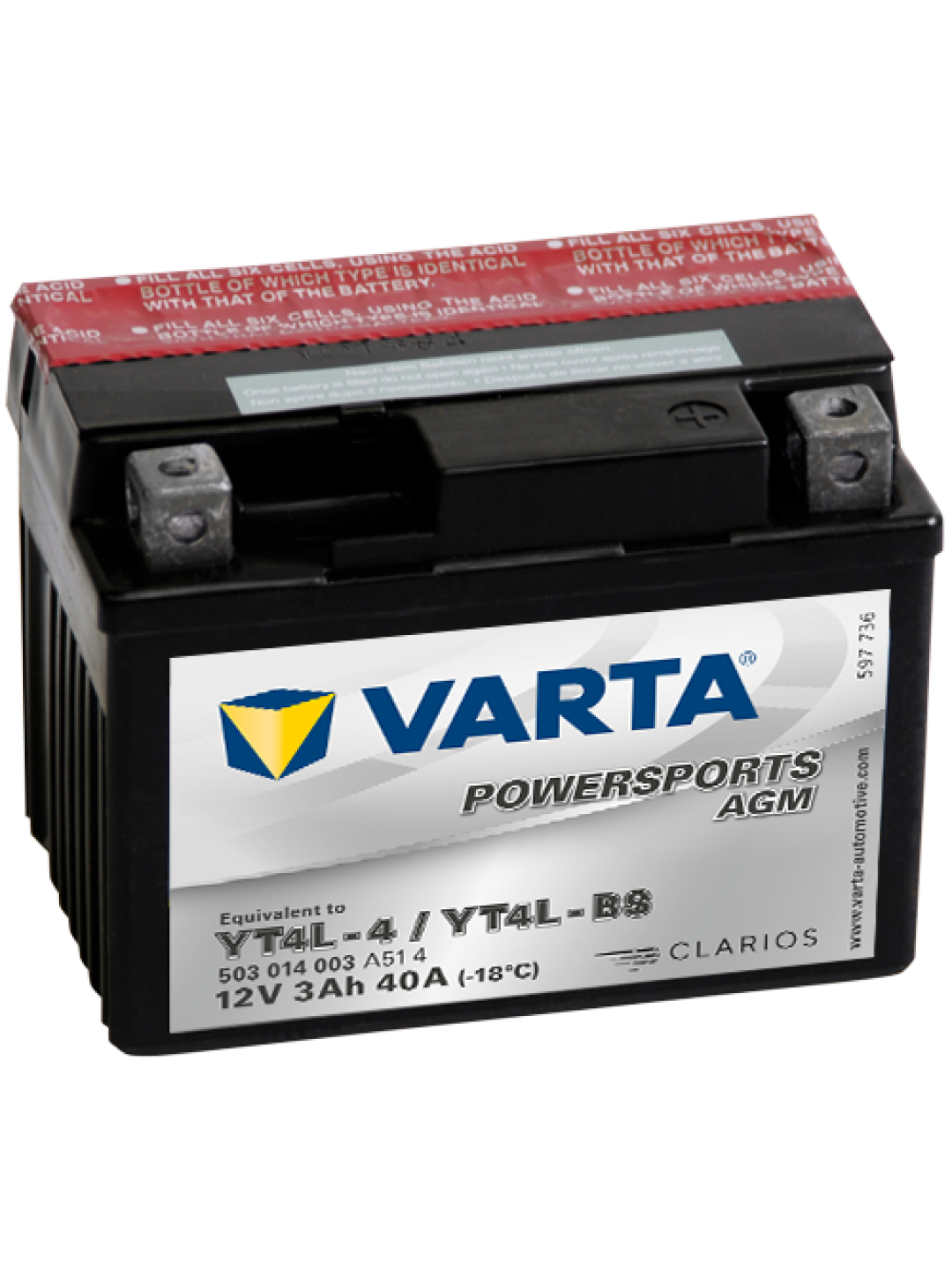 3Ah Varta 12V 503 014 003 A514 AGM