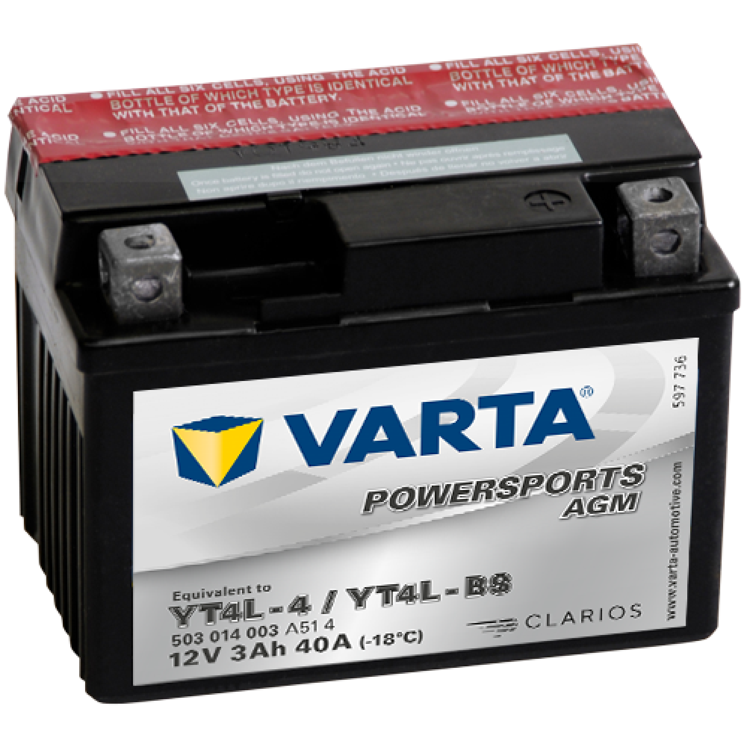 Аккумулятор 3Ah Varta 12V 503 014 003 A514 AGM