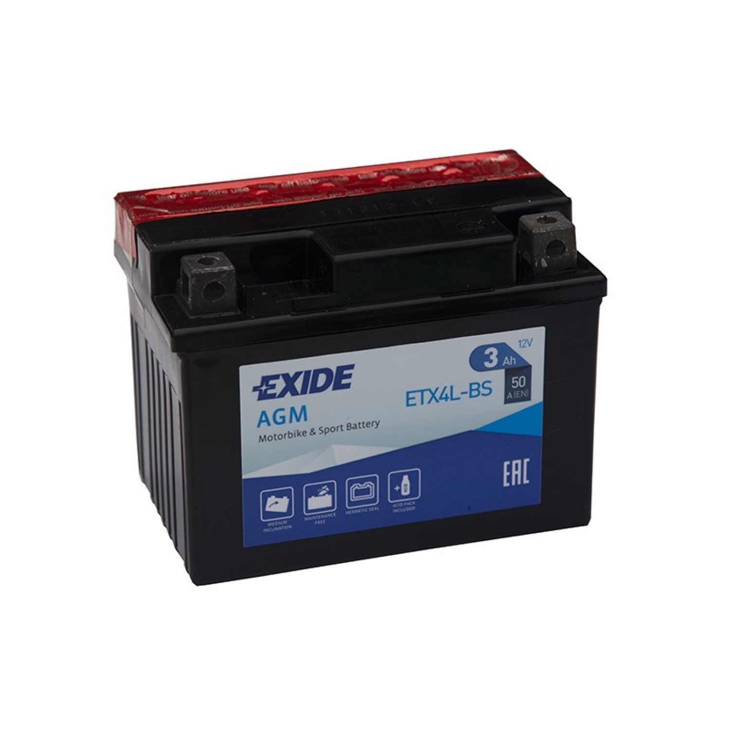 Аккумулятор Exide ETX4L-BS — купить в Санкт-Петербурге