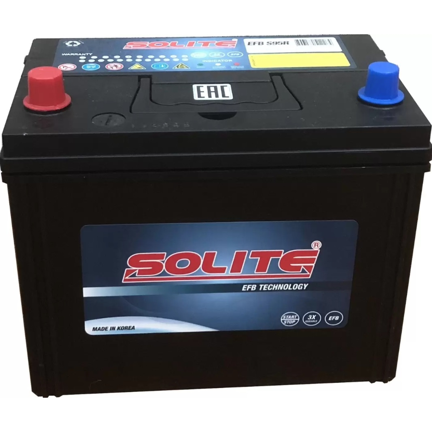 Solite EFB S 95 R, 80 Ач, прямая полярность, 260x168x220 мм, 790 Ампер — купить в Санкт-Петербурге