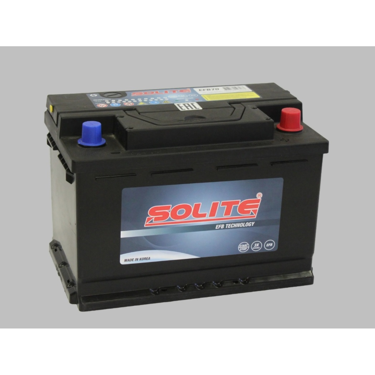 Solite EFB 70, 70 Ач, обратная полярность, 275x175x190 мм, 680 Ампер — купить в Санкт-Петербурге