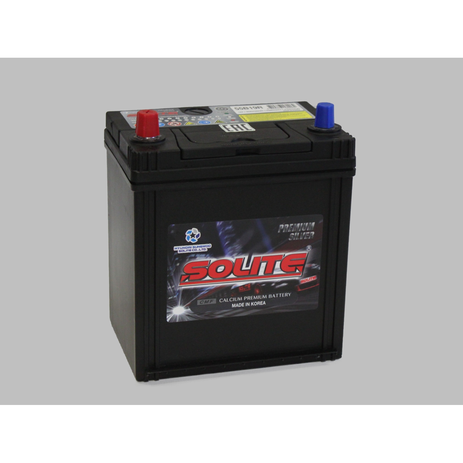 Solite 55B19R, 50 Ач, прямая полярность, 187x130x219 мм, 410 Ампер — купить в Санкт-Петербурге