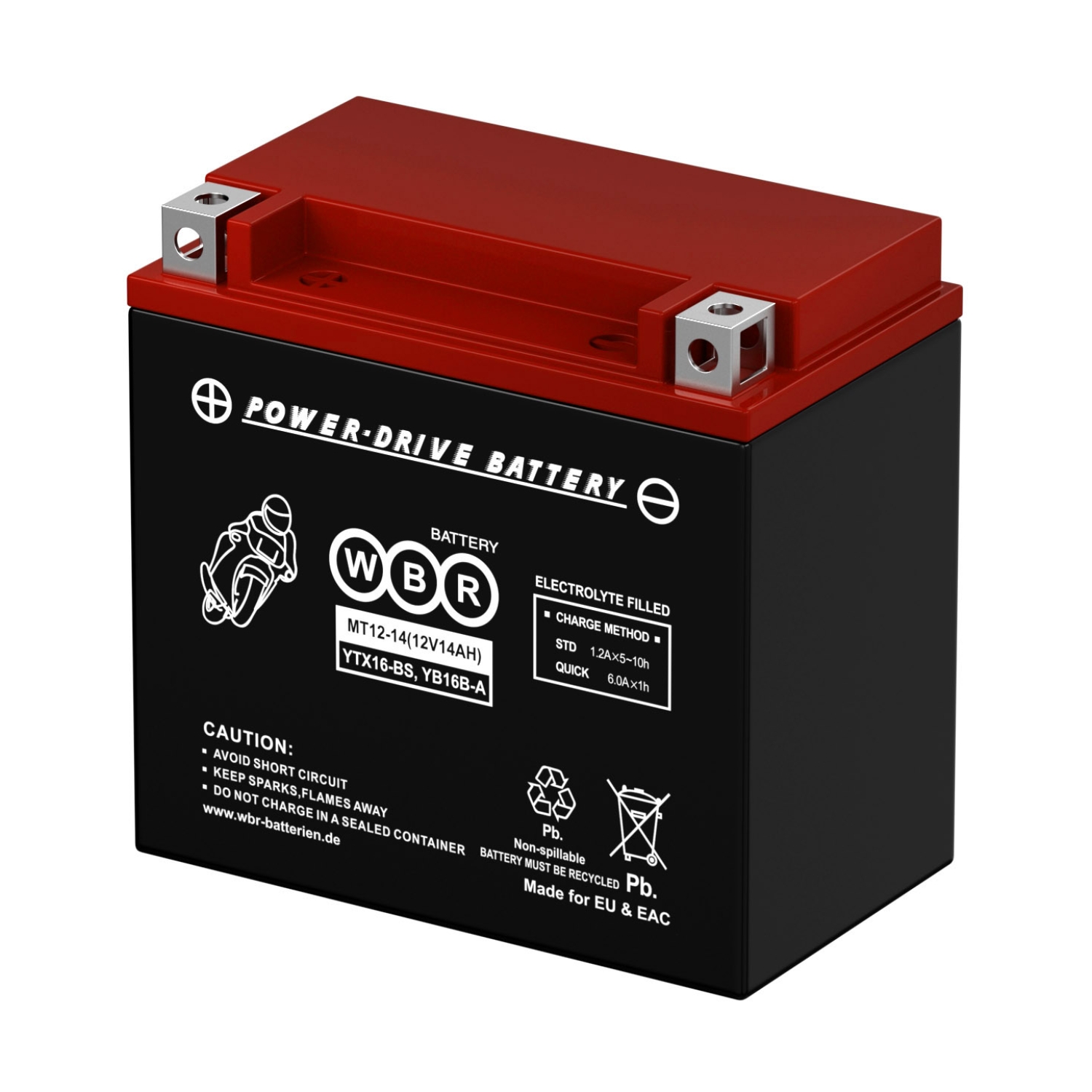 Аккумулятор WBR MT 12-14 YTX16-BS