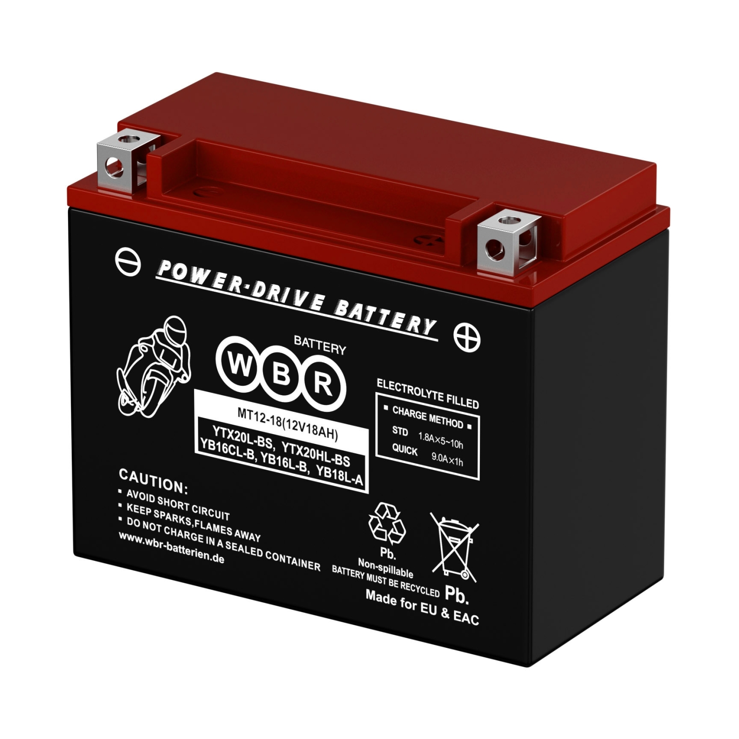 Аккумулятор WBR MT 12-18 YTX20HL-BS