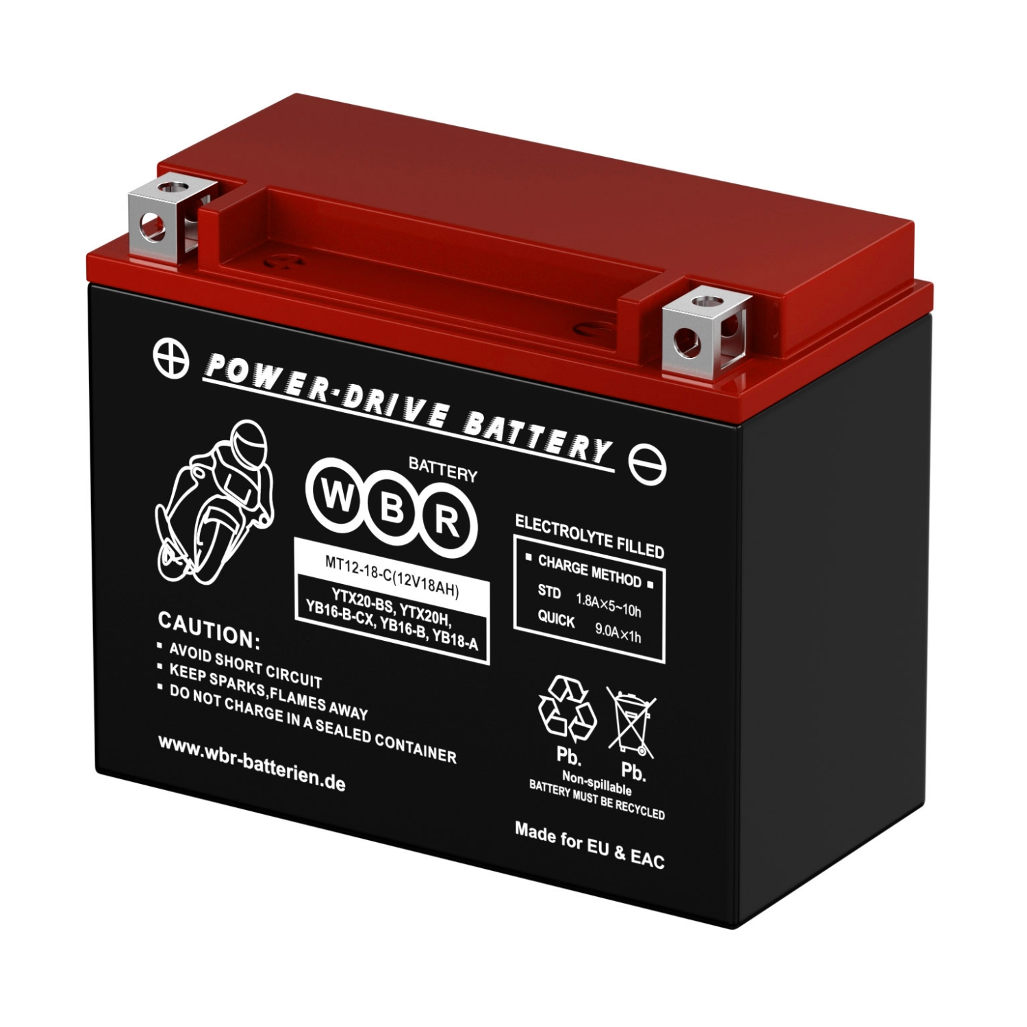 Аккумулятор WBR MT 12-18-C YTX20-BS