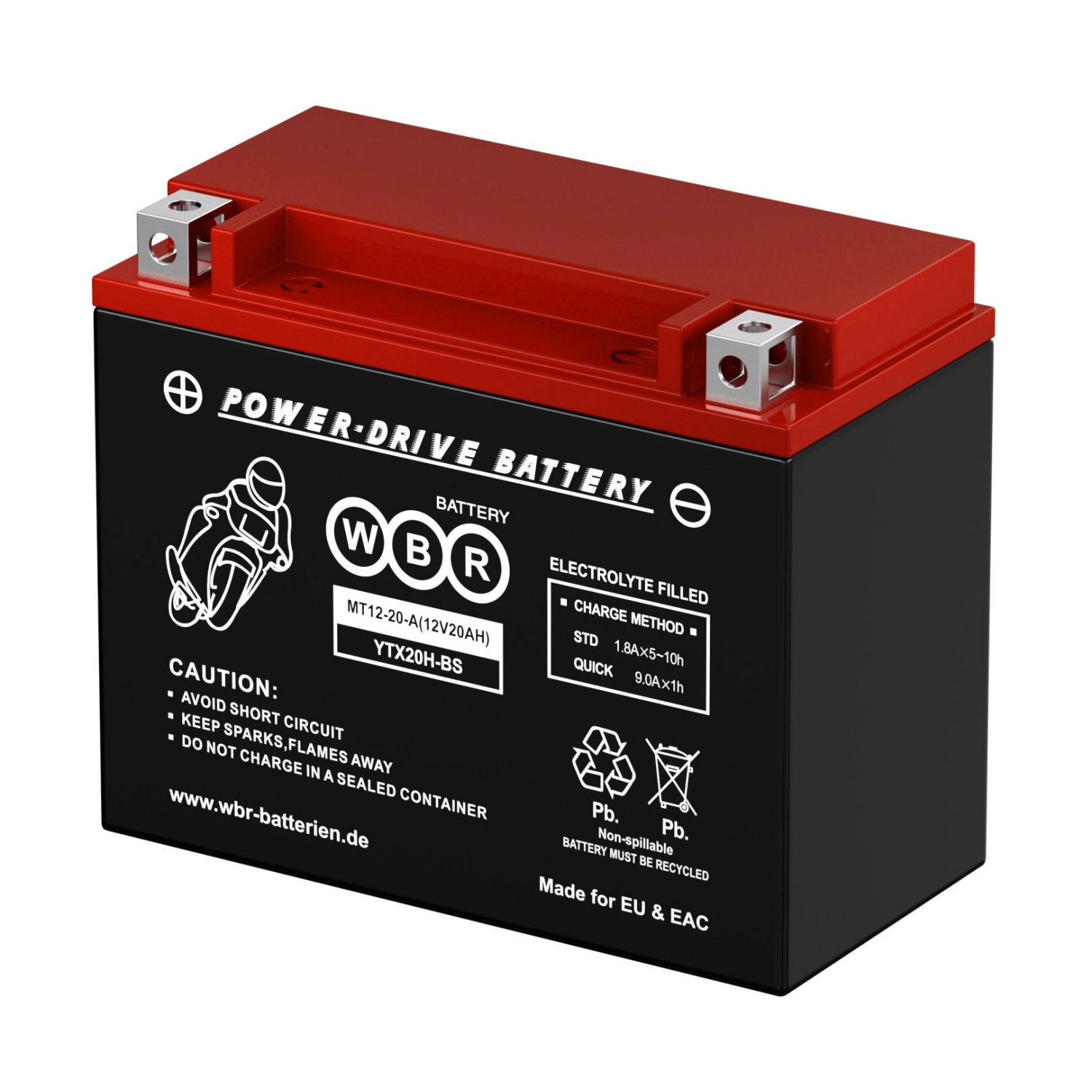 Аккумулятор WBR MT 12-20-A YTX20H-BS