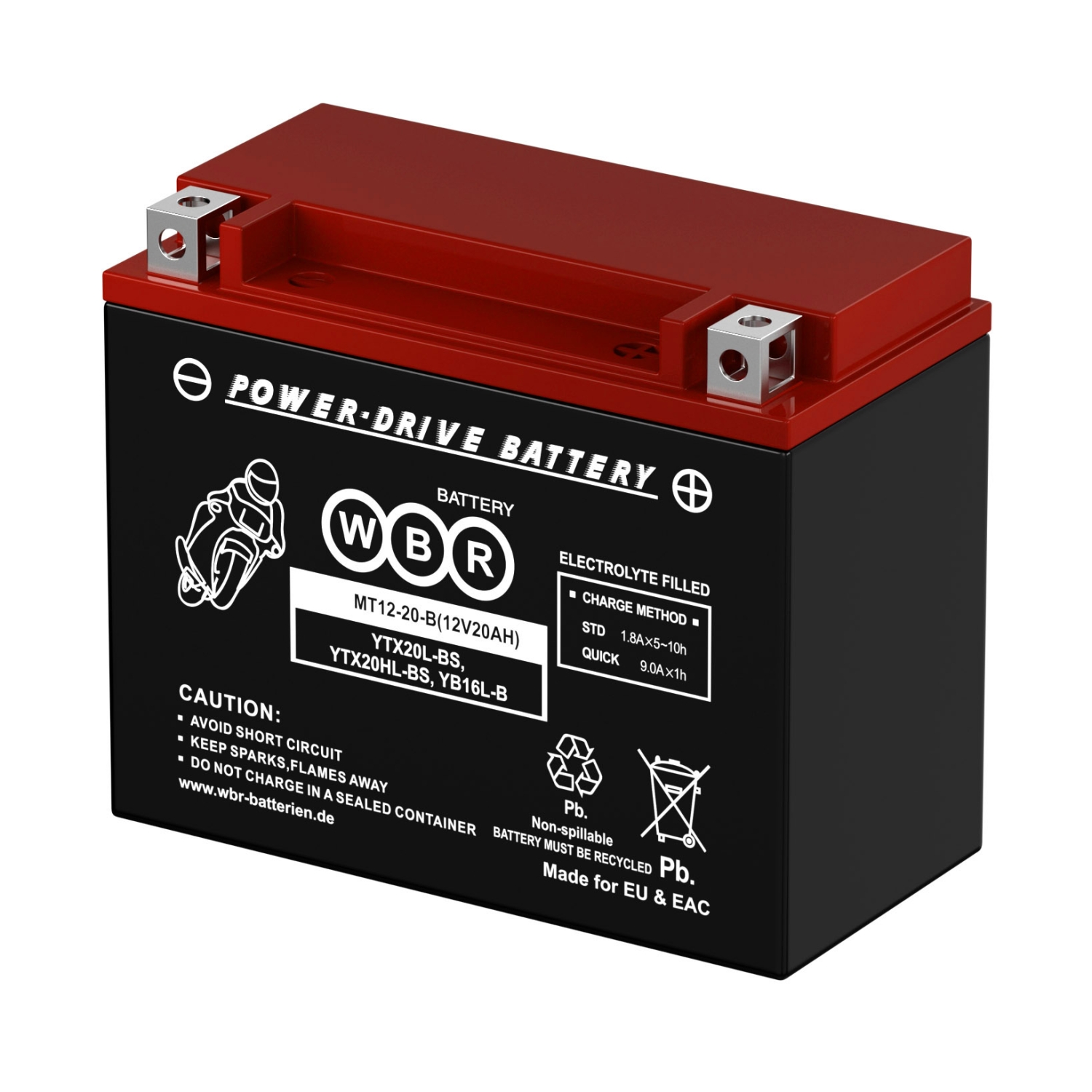 Аккумулятор WBR MT 12-20-B YTX20HL-BS