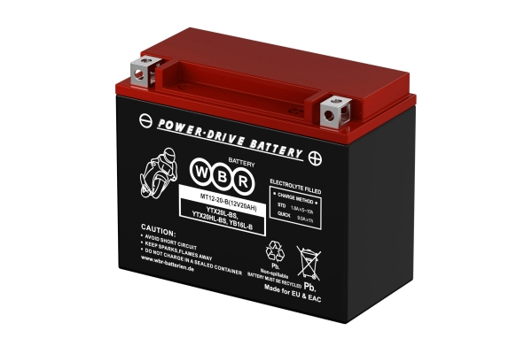 Аккумулятор WBR MT 12-20-B YTX20HL-BS