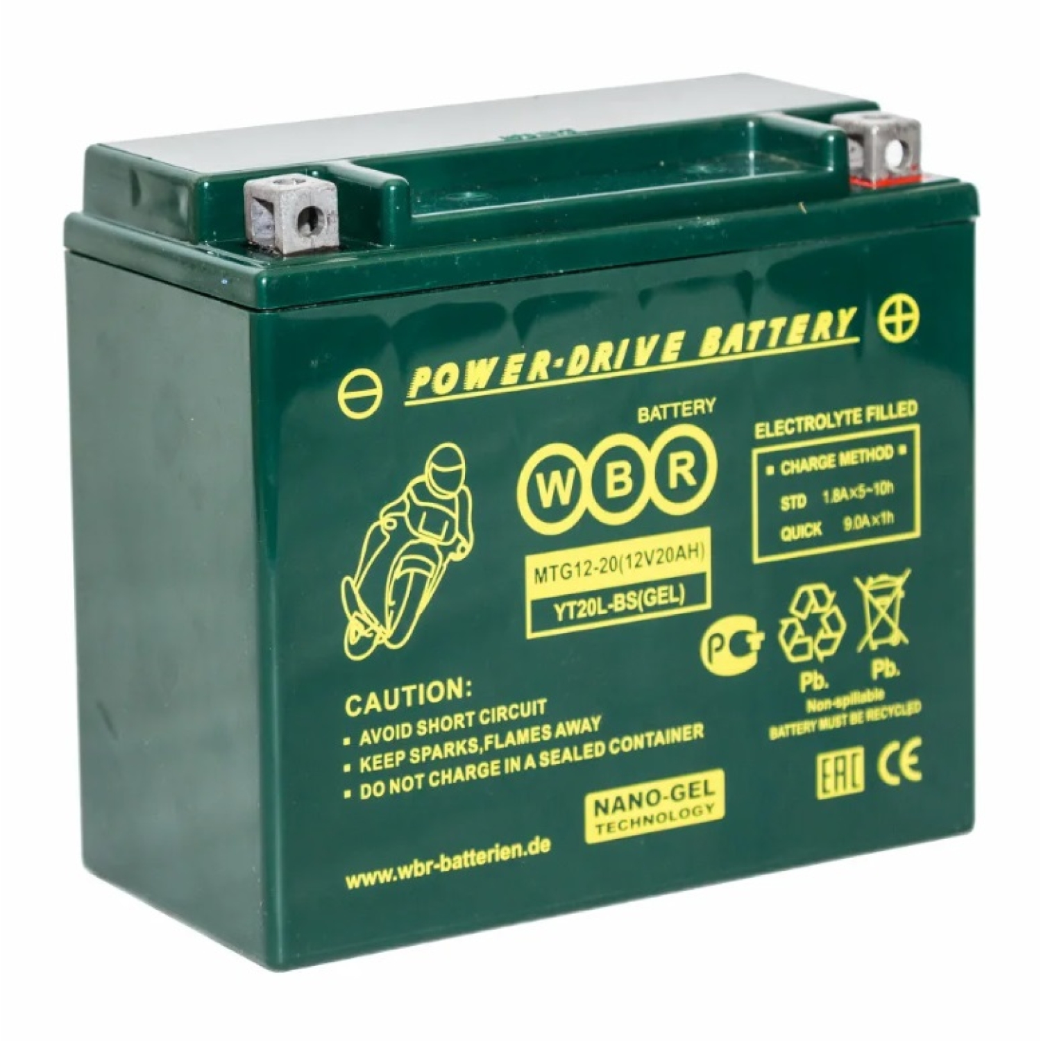 Аккумулятор WBR MTG 12-20 YT20L-BS(GEL)