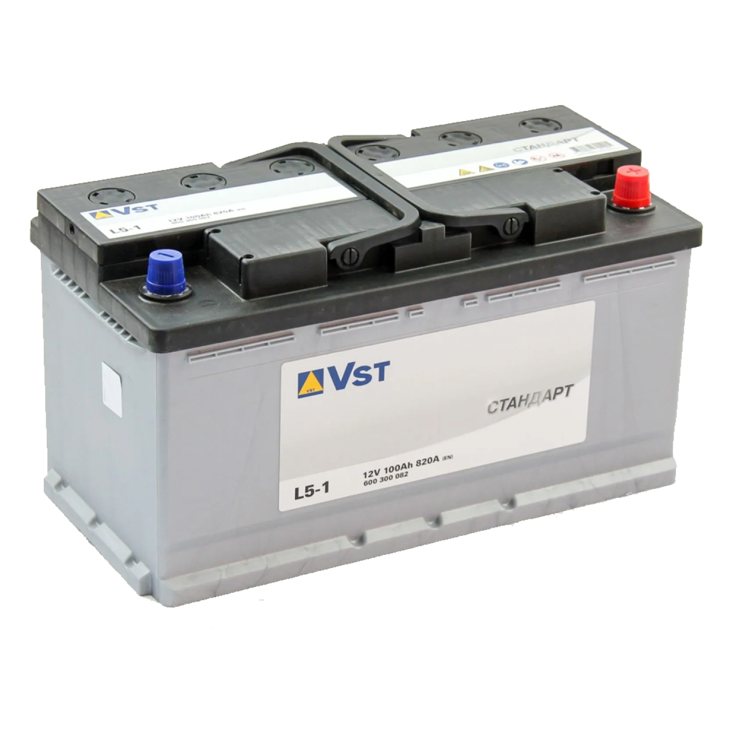 Vst Стандарт 100.0 (600 300 082), 100 Ач, обратная полярность, 353x175x190 мм, 820 Ампер — купить в Санкт-Петербурге