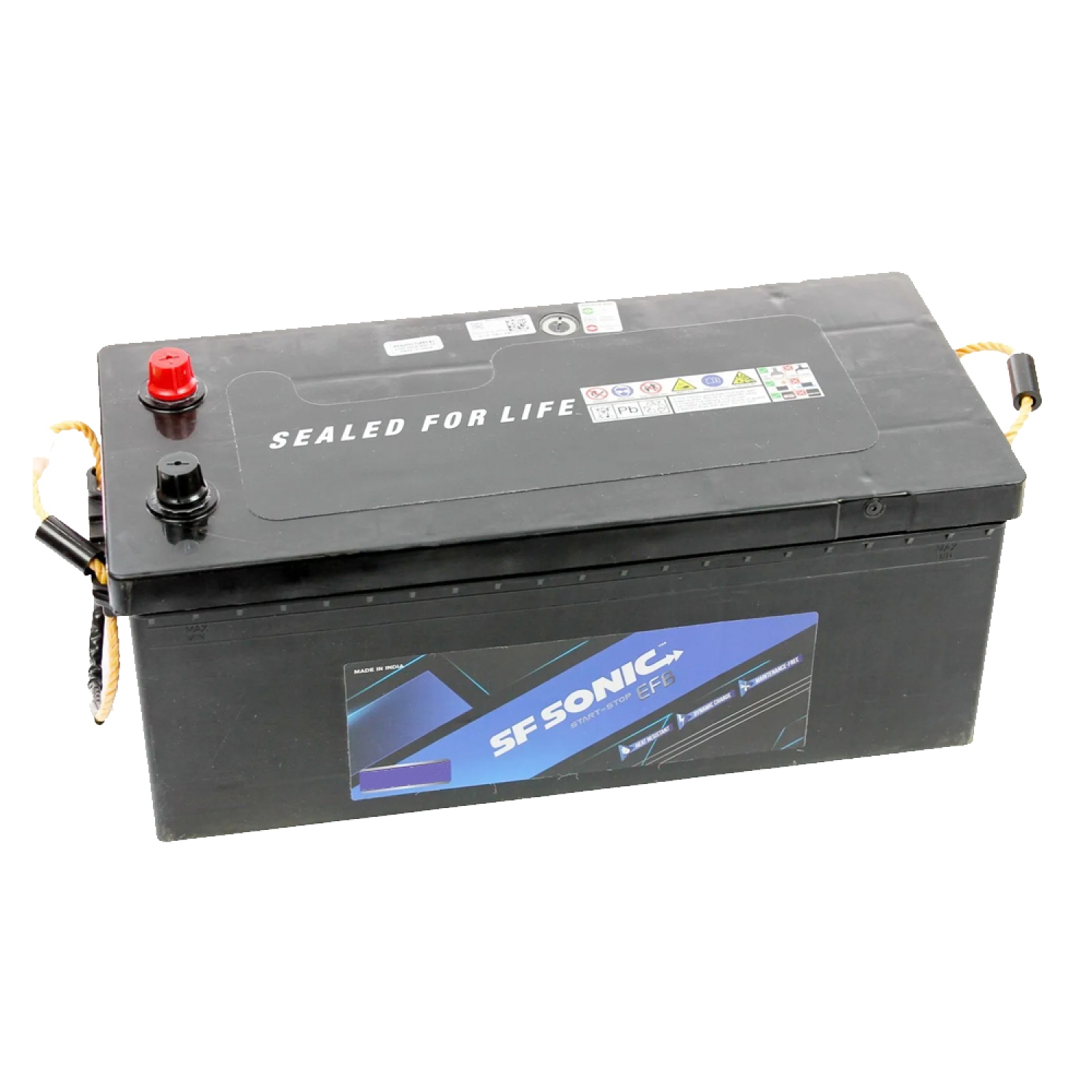 SF SONIC EFB 180 евро конус, 180 Ач, обратная полярность, 512x223x220 мм, 1000 Ампер — купить в Санкт-Петербурге