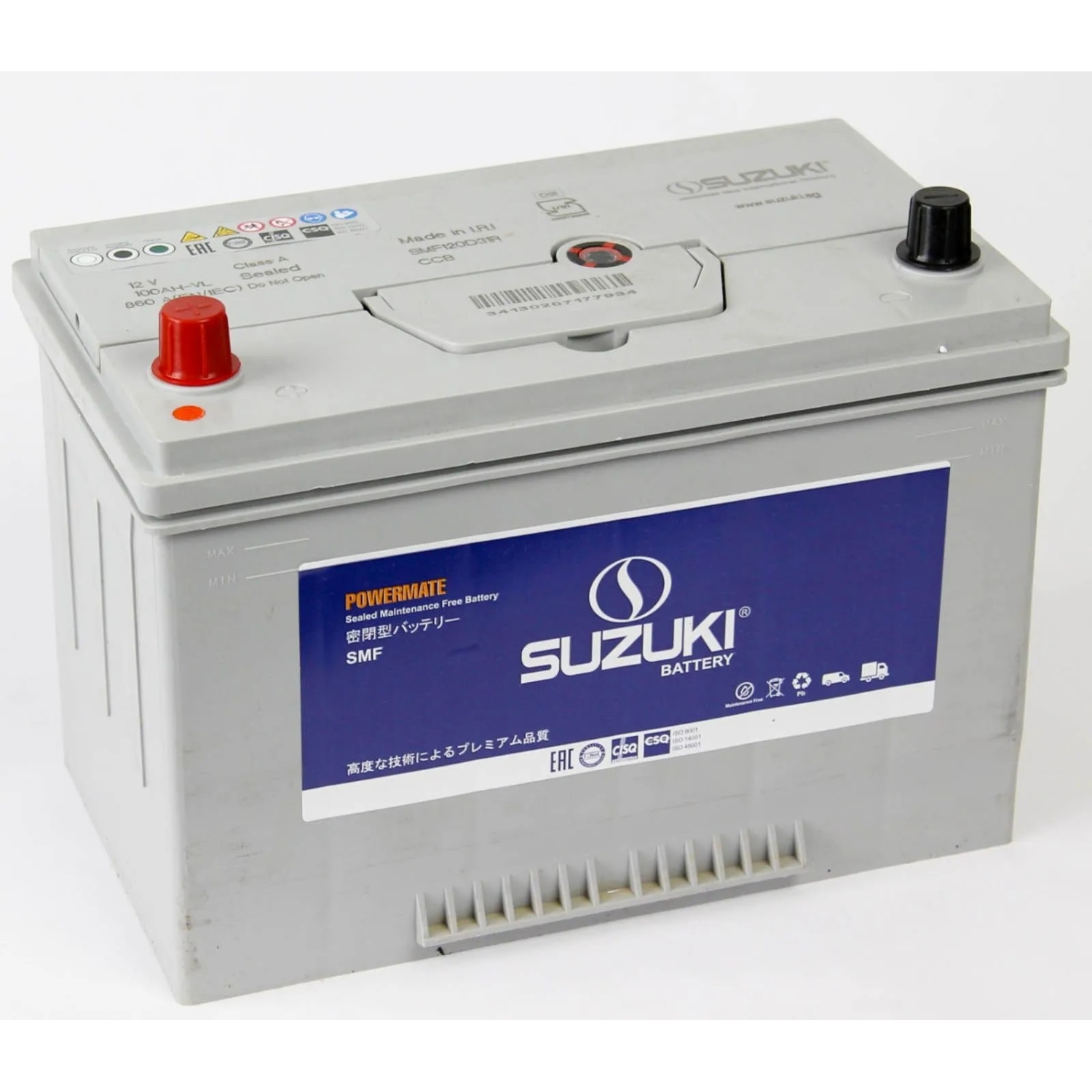 SUZUKI 100.1 (120D31R) бортик, 100 Ач, прямая полярность, 306x175x225 мм, 860 Ампер — купить в Санкт-Петербурге