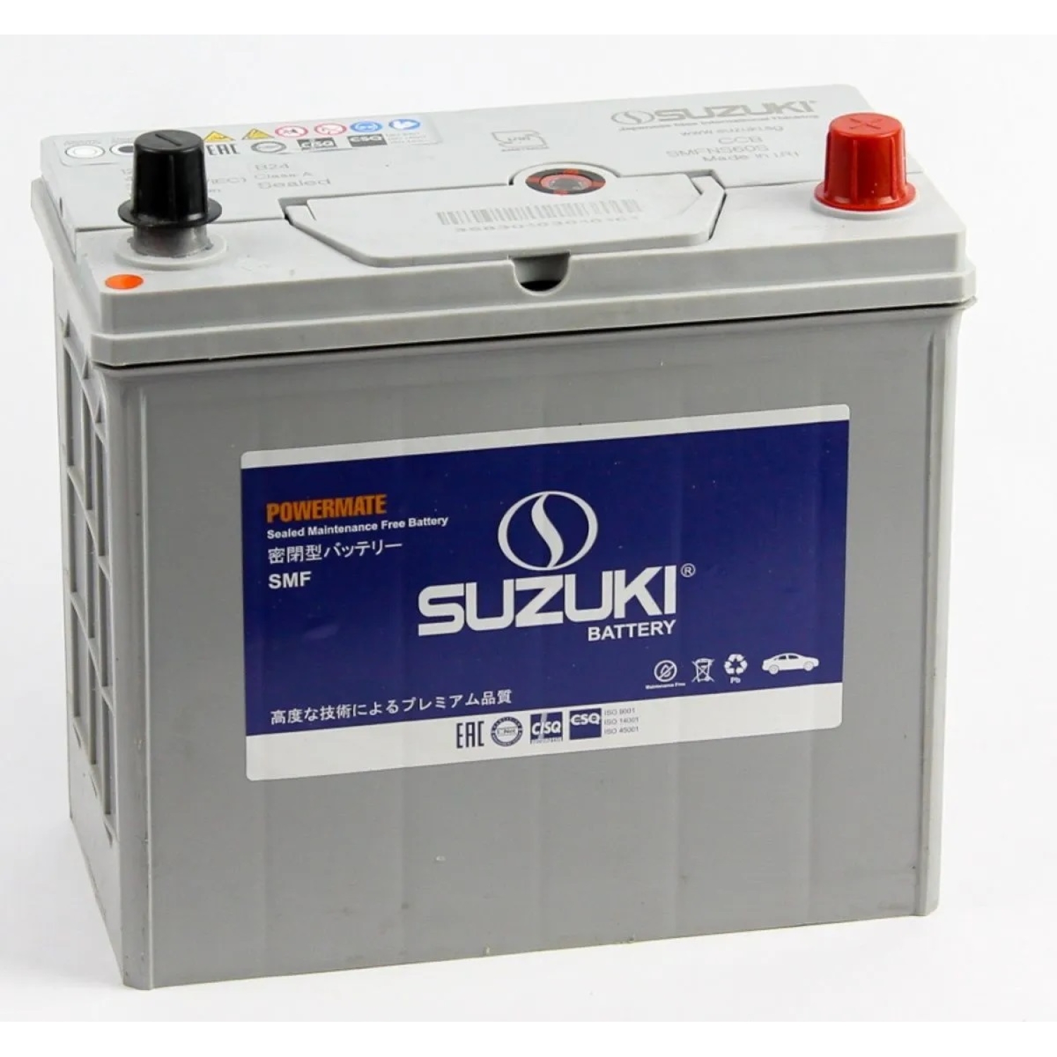 SUZUKI 45.0 (50B24LS), 45 Ач, прямая полярность, 238x129x227 мм, 380 Ампер — купить в Санкт-Петербурге