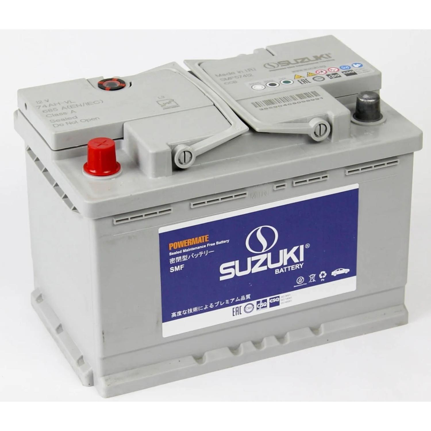 SUZUKI 74.1 (57412 1), 74 Ач, прямая полярность, 278x175x190 мм, 685 Ампер — купить в Санкт-Петербурге