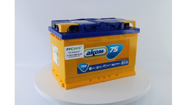 Аккумулятор Аком 75 прям. пол.
