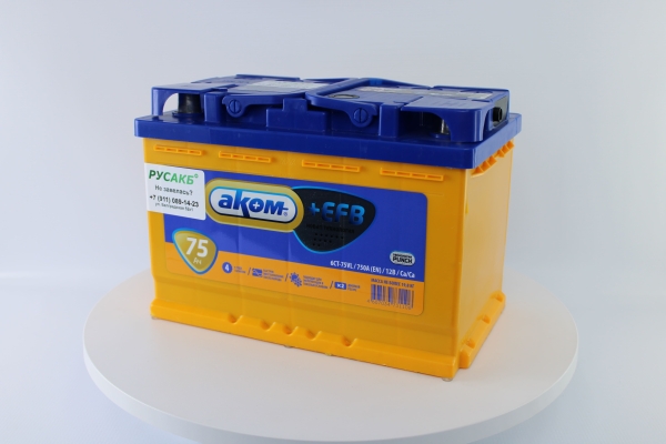 Аккумулятор Аком EFB 75 обр. пол.