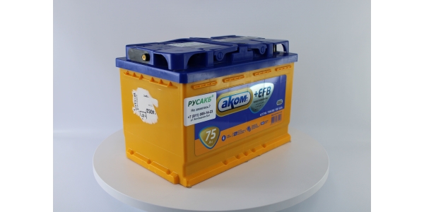 Аккумулятор Аком EFB 75 прям. пол.