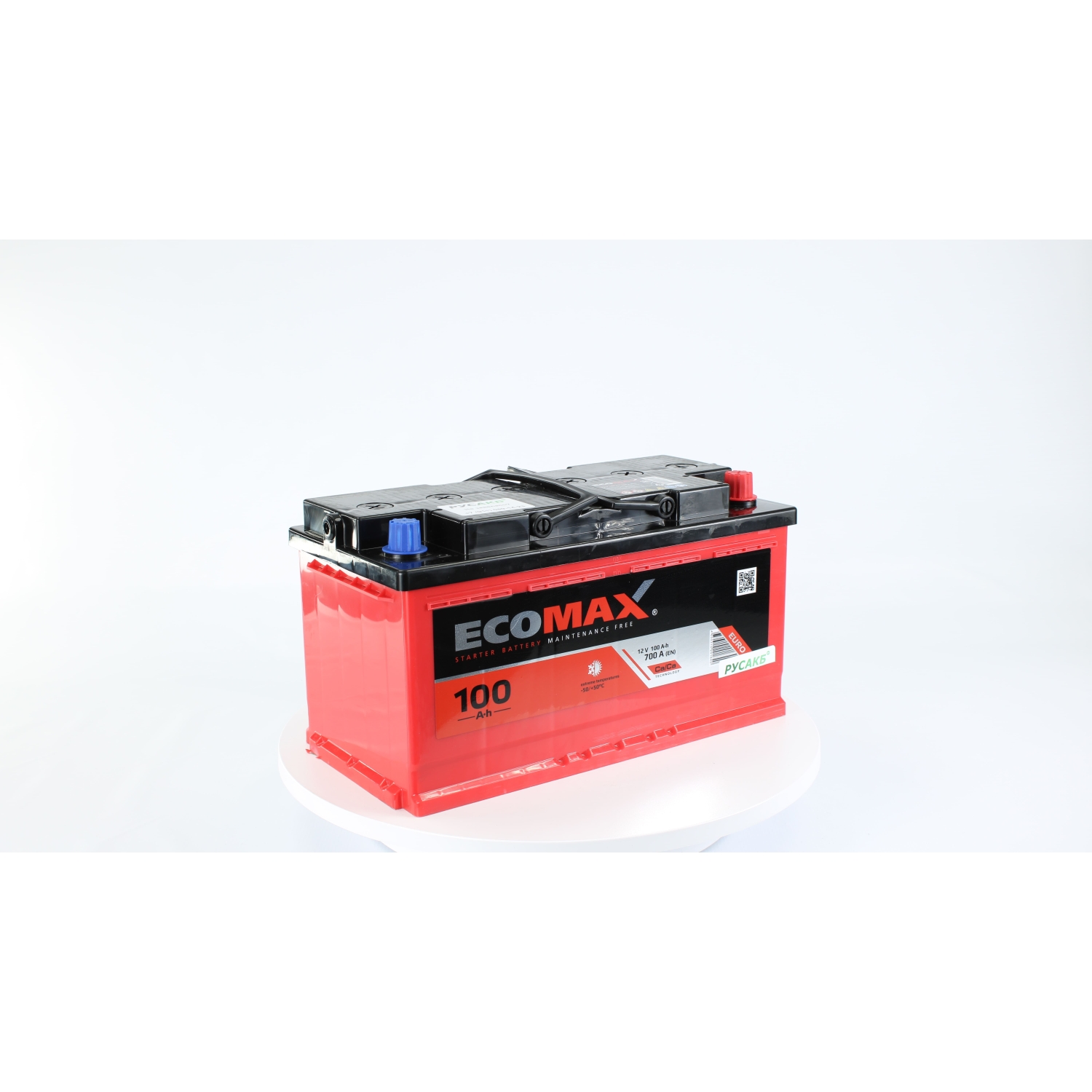 EcoMax 100.0, 100 Ач, обратная полярность, 353x175x190 мм, 700 Ампер — купить в Санкт-Петербурге
